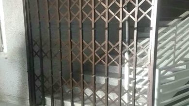 درب آکاردئونی آهنی در بندرعباس