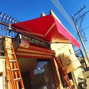سایبان برقی بازویی اتوماتیک در کاشان