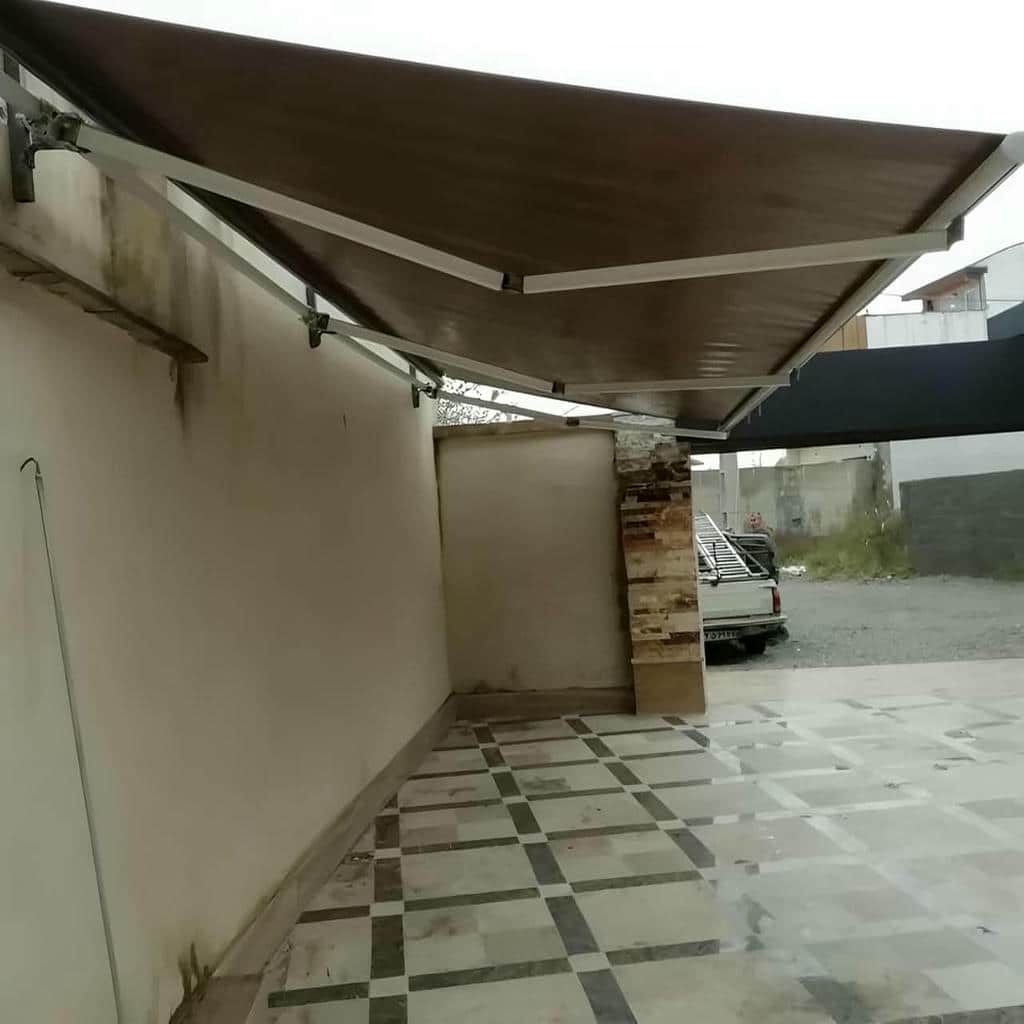 خرید سایبان برقی بازویی اتوماتیک ریموت دار در آبسرد