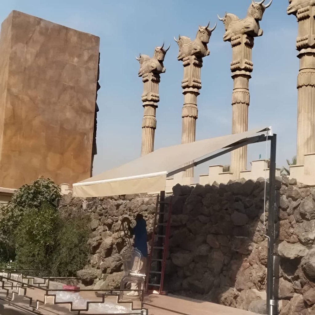 خرید سایبان برقی بازویی اتوماتیک مدرن در قم