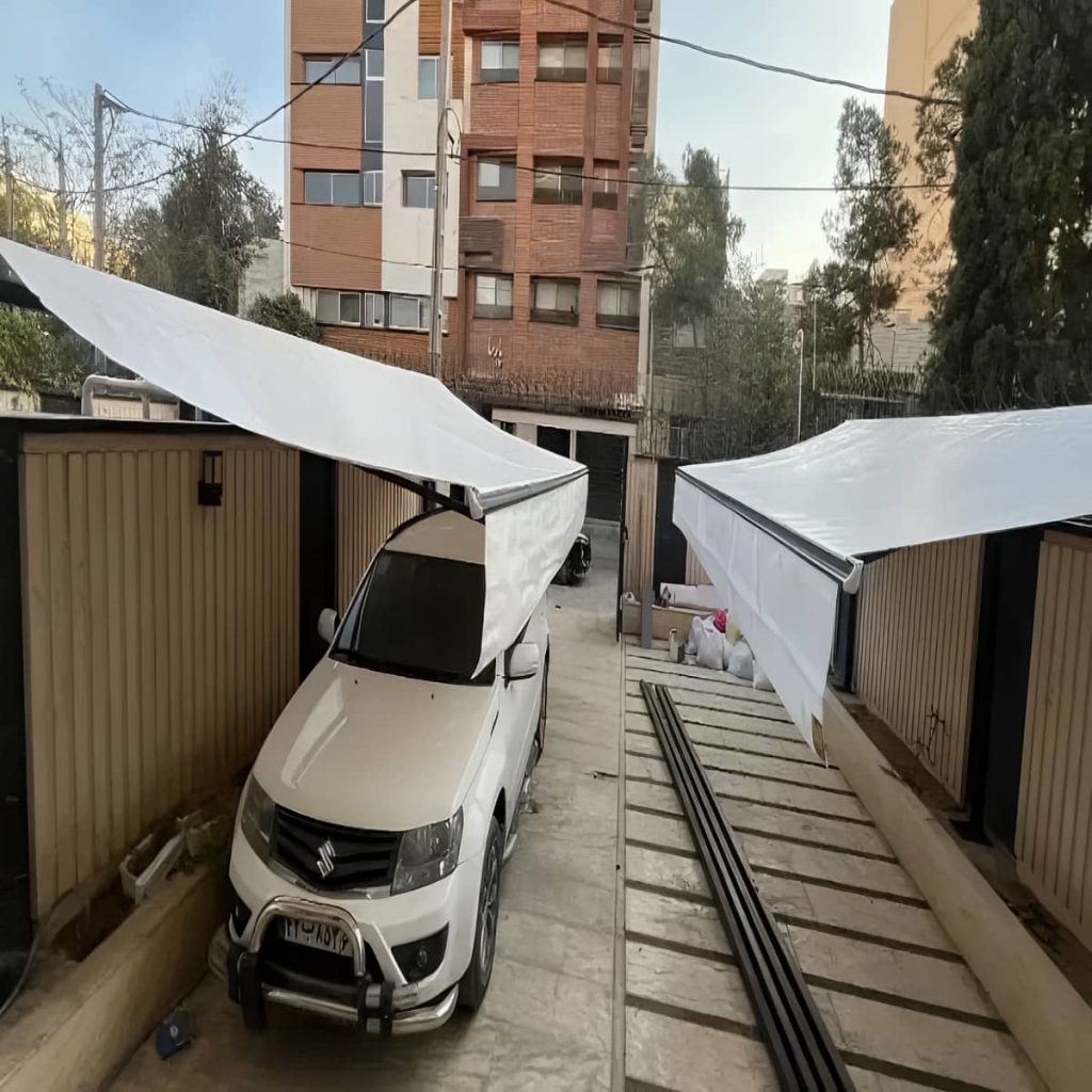 نصب سایبان برقی بازویی ضدآب در چالوس