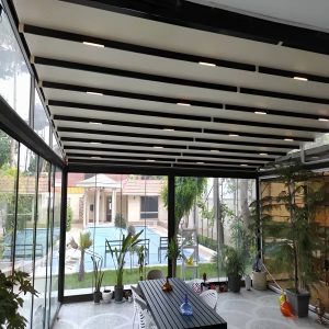 سقف پارچه‌ای برقی پرگولا