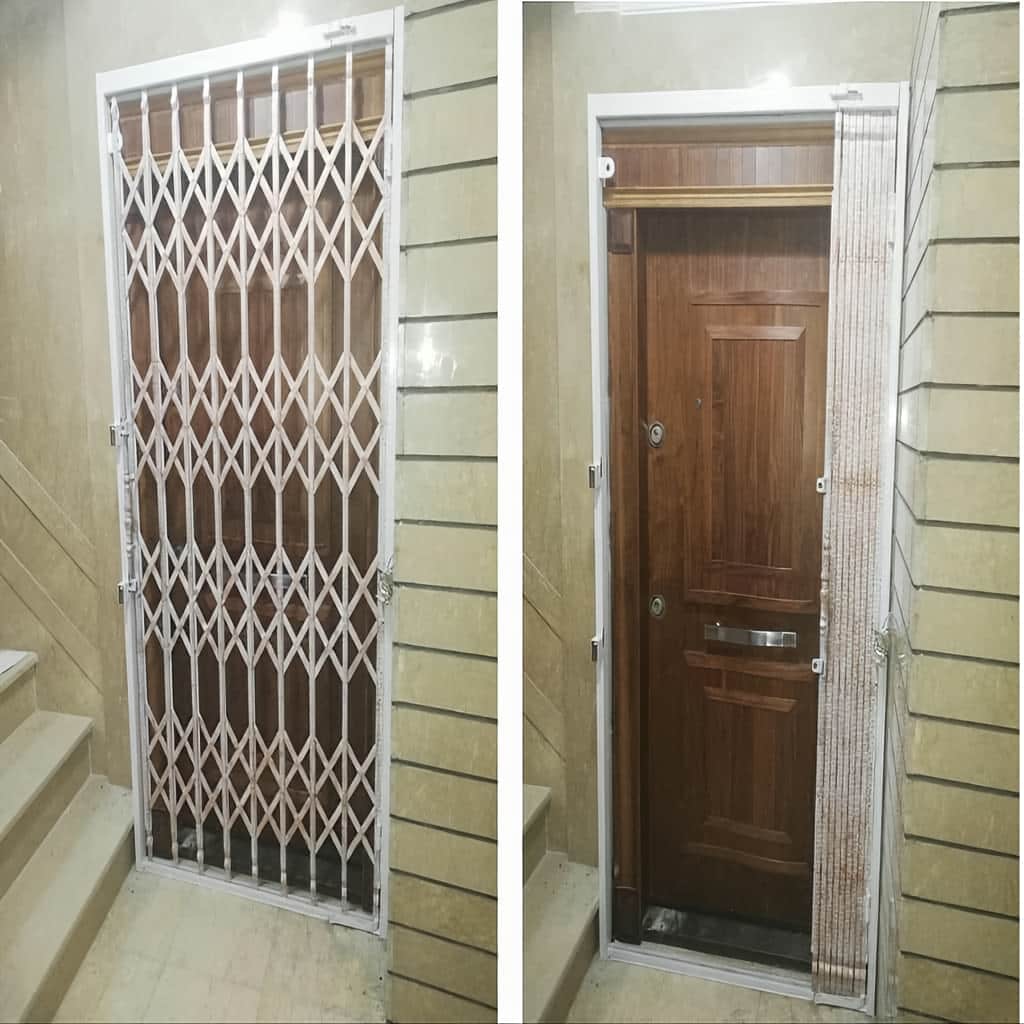 خدمات اندازه گیری درب آکاردئونی چهار گل لوزی
