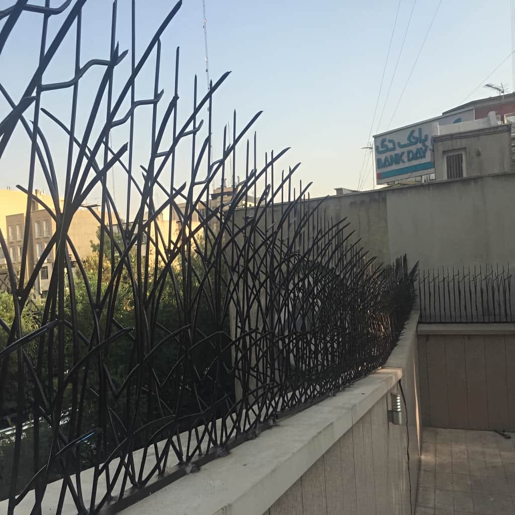 نصب حفاظ نیزار دیوار باغ روی سنگ درپوش