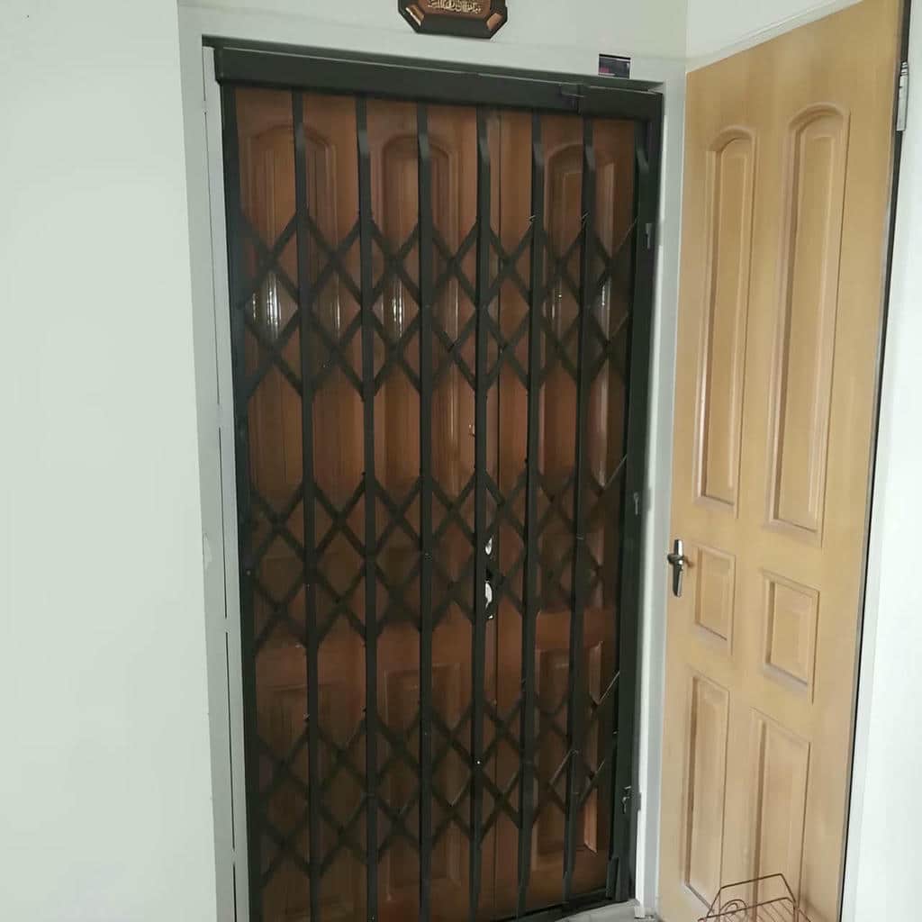 ساخت درب آکاردئونی طرح دار لوزی با قفل توکار