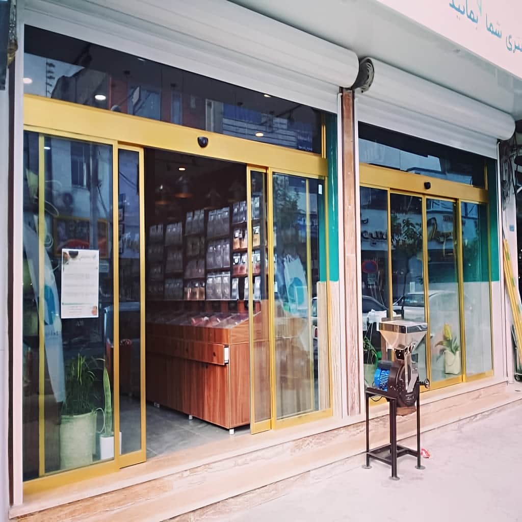 خرید درب اتوماتیک شیشه ای بانک با کنترل ورود