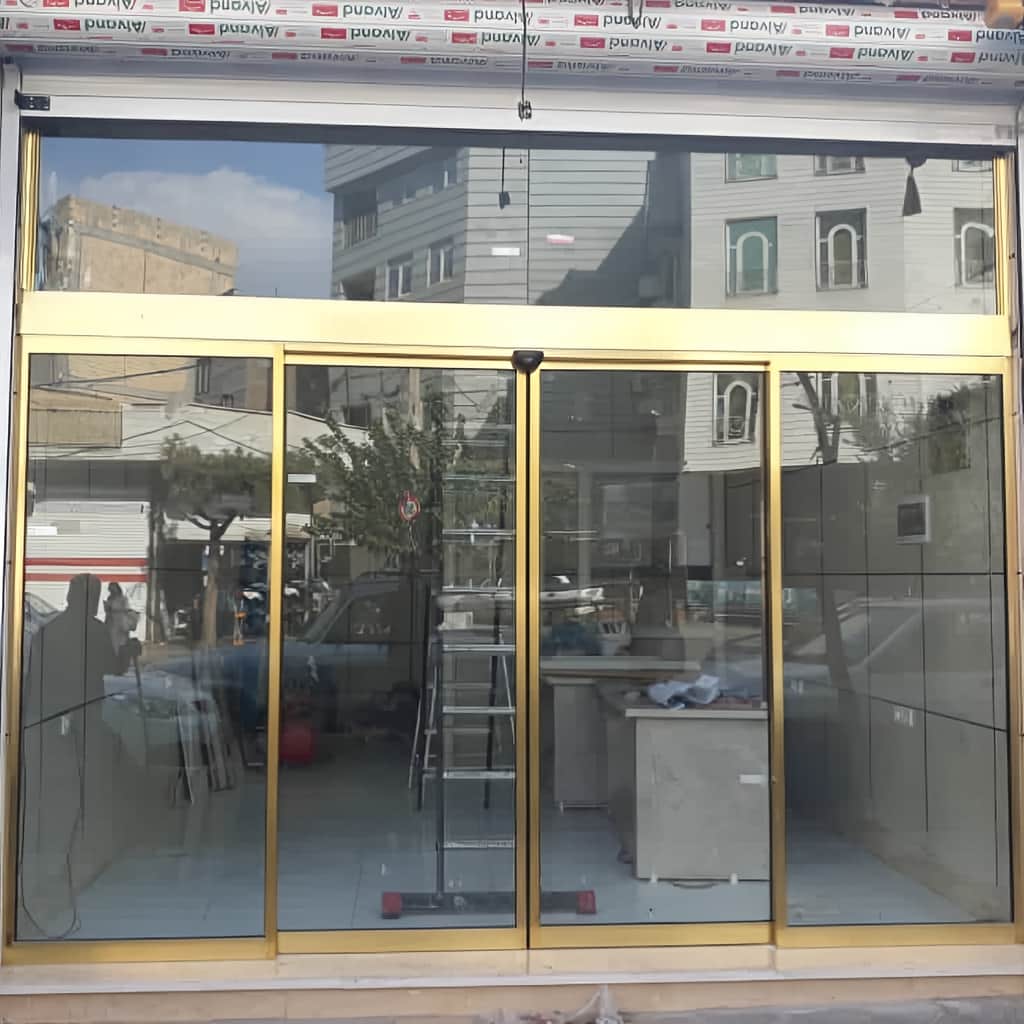 نصب درب اتوماتیک شیشه ای اداری با کارتخوان نصب درب اتوماتیک شیشه ای اداری با کارتخوان