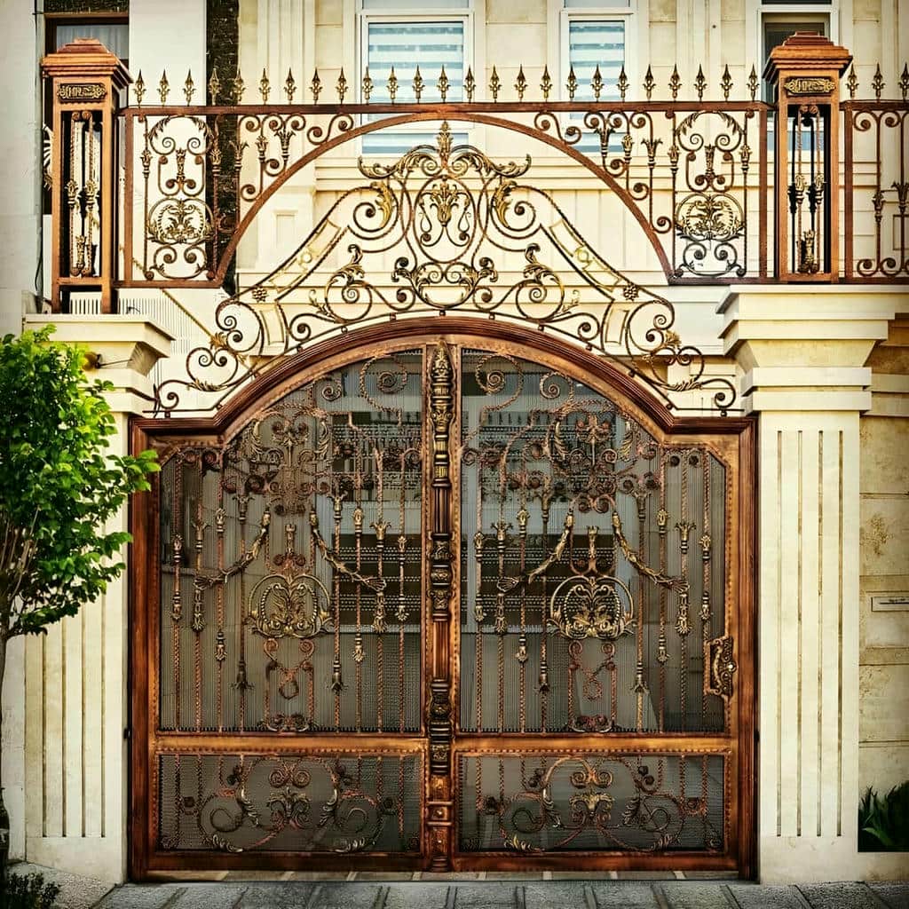 ساخت درب باغی ویلایی فرفورژه با کلاف مقاوم