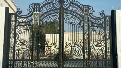 14 طرح درب ساختمان مدرن نمای سنگ