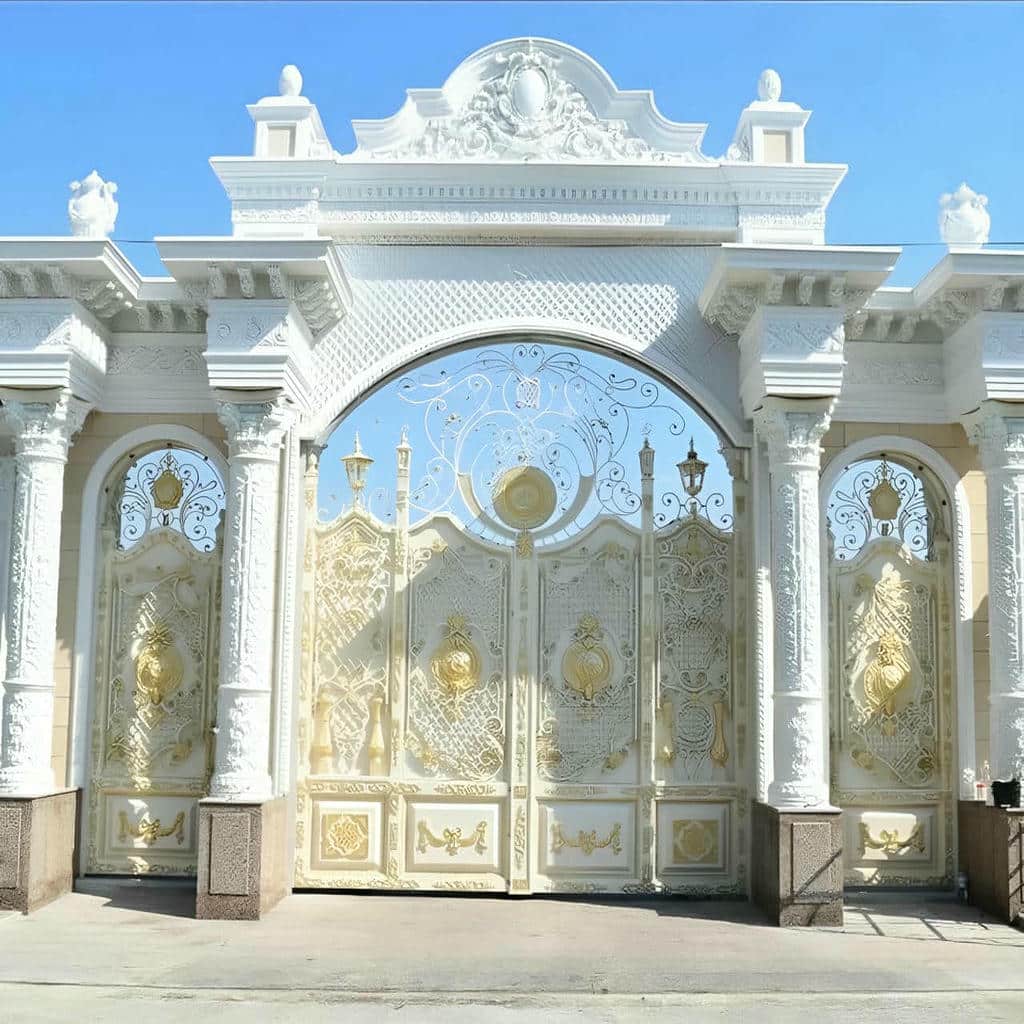 سفارش درب حیاط ویلایی قوسی با بررسی فرم سردر
