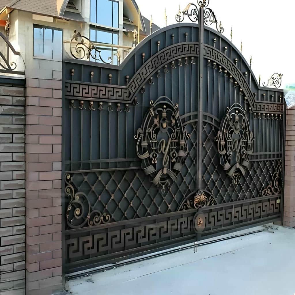 خدمات طراحی درب طرح چوب فلزی ویلا