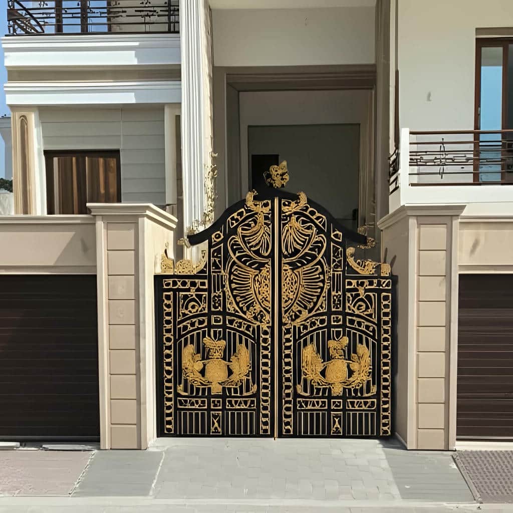 فروش درب حیاط برش لیزری هندسی با خدمات نصب