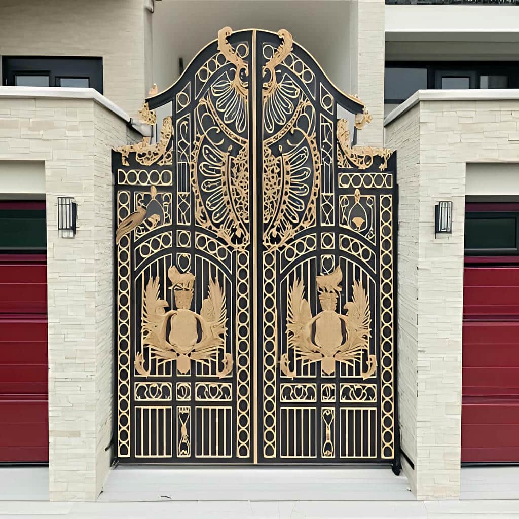 نصب درب حیاط مشبک نورگیر با رگلاژ کامل