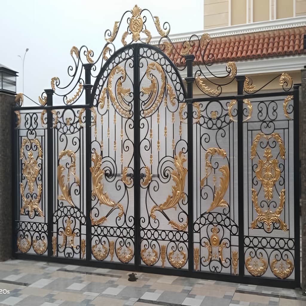 درب پارکینگ ساده پروفیلی با قاب بندی منظم