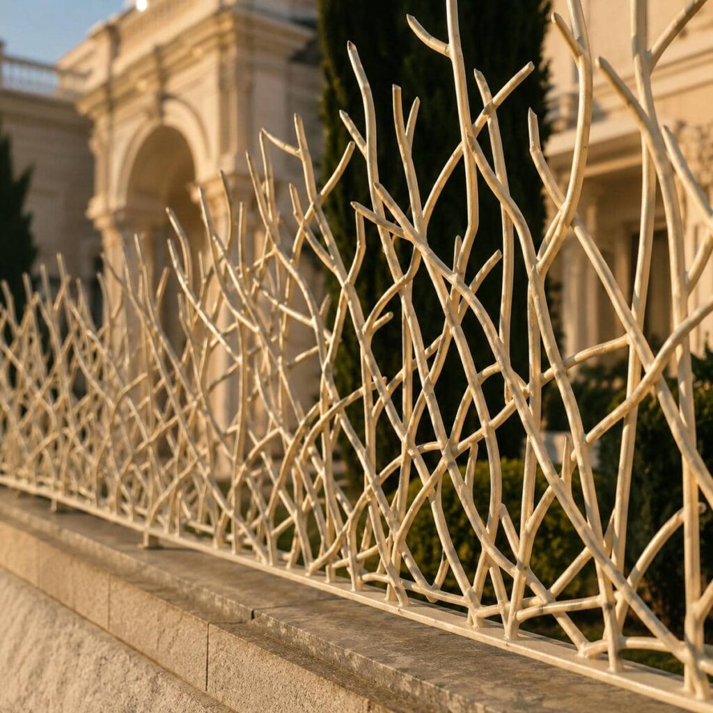 اجرای حفاظ روی دیوار حیاط مسکونی با زیرسازی مناسب