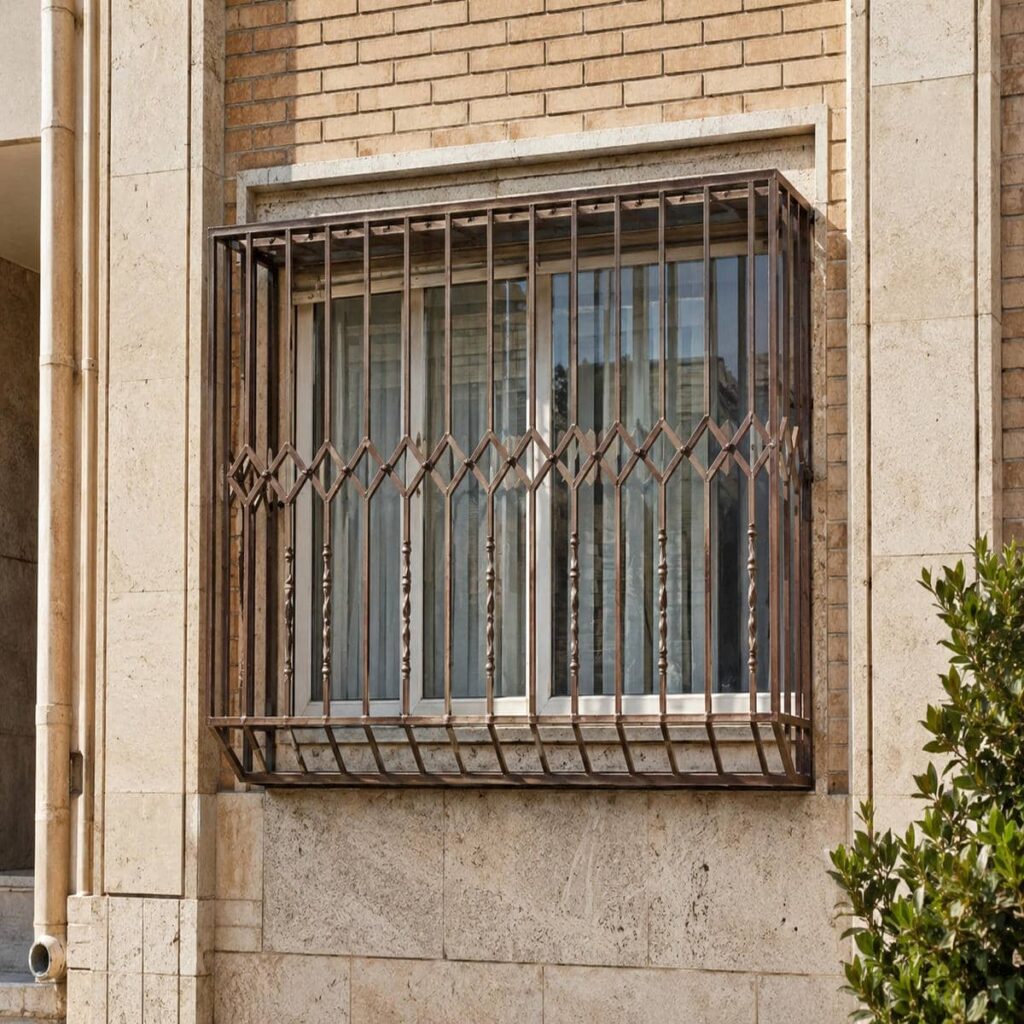 سفارش حفاظ پنجره ویلایی نمای باغ با تأیید طرح